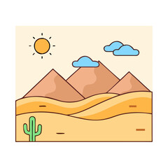 desert safari vector icon, desert safari vector illustration-simple illustration of desert safari, perfect for desert safari logos and icons and themed design 