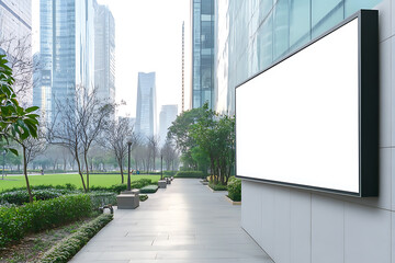 Fototapeta premium Blank billboard in a modern city