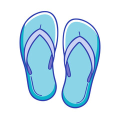 flip flops vector icon, flip flops vector illustration-simple illustration of flip flops, perfect for flip flops logos and icons and themed design 
