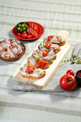 Ham and Bacon Appetizers and Sandwiches
