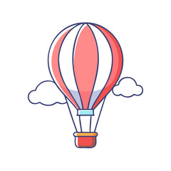 Fototapeta premium hot air balloon vector icon, hot air balloon vector illustration-simple illustration of hot air balloon, perfect for hot air balloon logos and icons and themed design 
