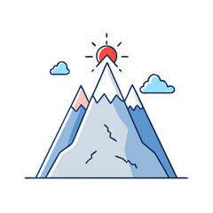 mountain peak vector icon, mountain peak vector illustration-simple illustration of mountain peak, perfect for mountain peak logos and icons and themed design 