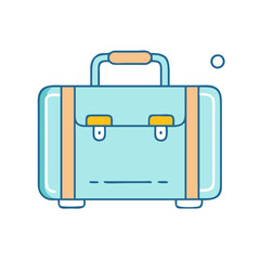suitcase vector icon, suitcase vector illustration-simple illustration of suitcase, perfect for suitcase logos and icons and themed design 