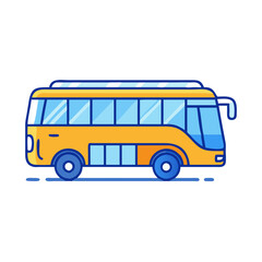 tour bus vector icon, tour bus vector illustration-simple illustration of tour bus, perfect for tour bus logos and icons and themed design 