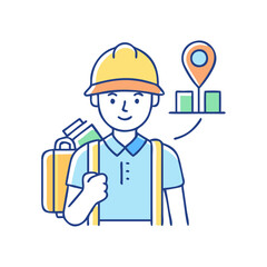 tourist guide vector icon, tourist guide vector illustration-simple illustration of tourist guide, perfect for tourist guide logos and icons and themed design 