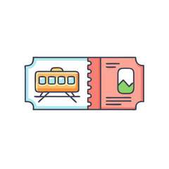 train ticket vector icon, train ticket vector illustration-simple illustration of train ticket, perfect for train ticket logos and icons and themed design 