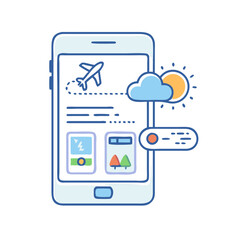 weather app for travel vector icon, weather app for travel vector illustration-simple illustration of weather app for travel, perfect for weather app for travel logos and icons and themed design 