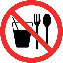 no food and drink allowed icon
