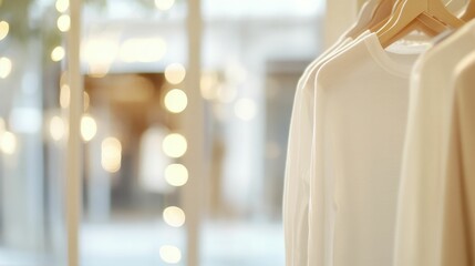 Creative fashion concepts in store window display featuring modern apparel