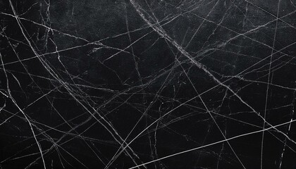 Abstract black marble texture with white veining.