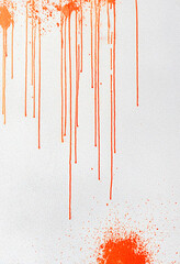 Abstract orange splashes on light background