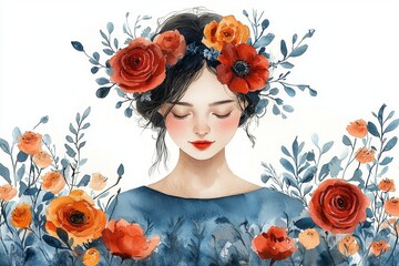 A vibrant watercolor Mother's Day banner mockup featuring a floral design and space for text, set in May