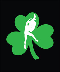 Boxing Lover  St. Patrick's Day T-Shirt Design Vector
