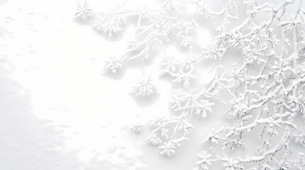 Tiny snowflakes on a pure white canvas. Brightfern. Illustration