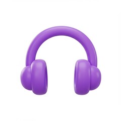 3D headphone Icon isolated on white background