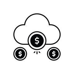 Cloud Business vector icon