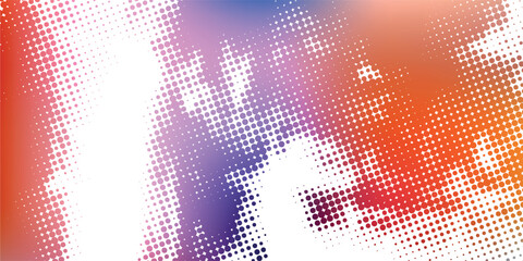 Halftone gradient. Dotted gradient, smooth dots spraying and halftones dot background seamless horizontal geometric pattern vector template set.