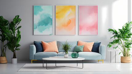 Multicolor abstract wall art and texture backgrounds to brighten your space. Brightfern. Illustration