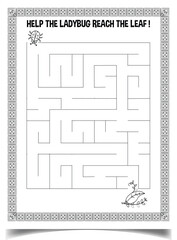Maze puzzle worksheet for children busy book