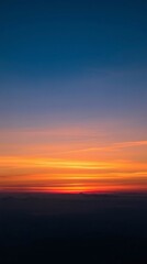 Vibrant sunset hues paint the evening sky.