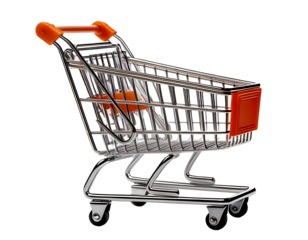 shopping cart isolated on transparent background