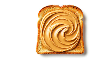Peanut Butter Spread on Toast: A Classic Breakfast Treat.