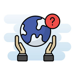 Global Survey vector icon