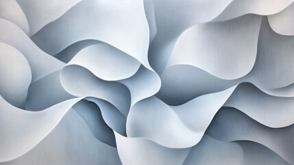 Obraz premium A monochromatic abstract artwork with sharp and soft shadows overlapping, creating surreal illusions of depth 