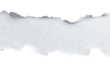 Torn white paper with shadow. Isolated