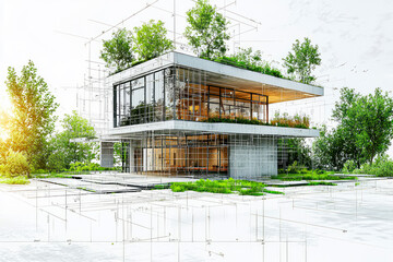 Greening the Blueprint Eco-Friendly Construction Practices in Sustainable Architecture Images