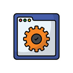 Online Project vector icon