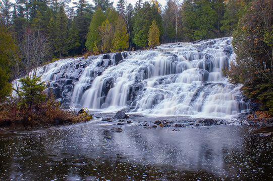 waterfall in autumn