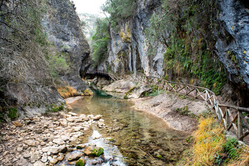 Route of the Borosa river in the Sierra de Cazorla, Andalusia, Spain