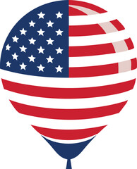 American flag balloon design vector illustration