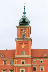 Fototapeta premium Poland, Warsaw. Clock tower royal Palace.