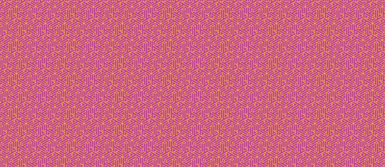 Stunning geometric pattern featuring a captivating interplay of gold lines on a rich magenta background.