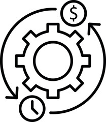 Set of 20 outline icons related to business and analytics. Linear icon collection. Editable stroke. Vector illustration