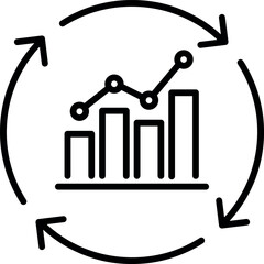 Set of 20 outline icons related to business and analytics. Linear icon collection. Editable stroke. Vector illustration