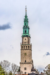 Jasna Gora Monastery steeple, Black Madonna home, Poland. Black Madonna is a Polish symbol discovered Jerusalem 326 AD.