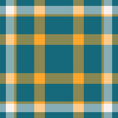 Vibrant teal, gold, and pastel plaid pattern.  Perfect for textile design, website backgrounds, or fashion projects.  Clean, modern aesthetic with a timeless appeal.