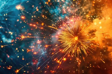 Fototapeta premium Diwali Festival Fireworks and Celebration in India