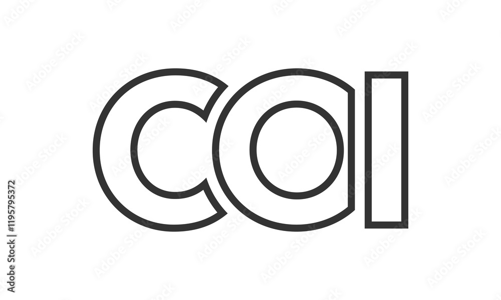 Fototapete coi logo design template with strong and modern bold text. initial based vector logotype featuring s