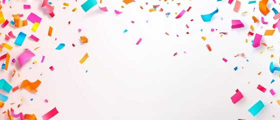 Colorful confetti explosion banner template perfect for celebrations and events