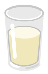 illustration of a glass of milk