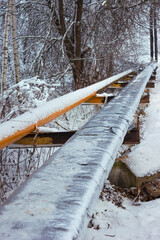 Thermal insulation water line supplying village