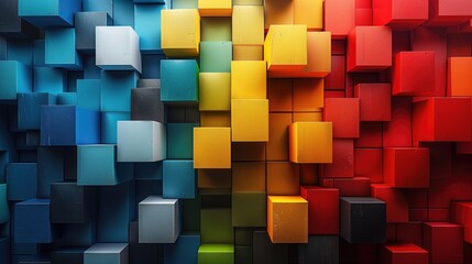 Abstract cubed colorful background