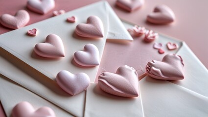 Herzenswärme: Zarte Rosa Herzen und feine Details