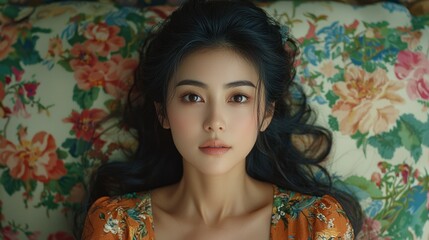 Serene Beauty: A Portrait of a Young Woman