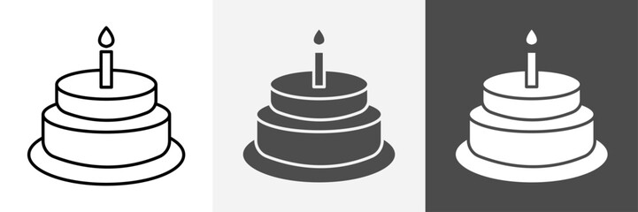 Cake Icon set vector art