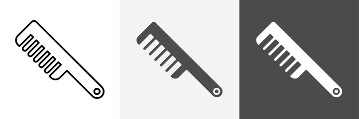 Comb icon set vector art